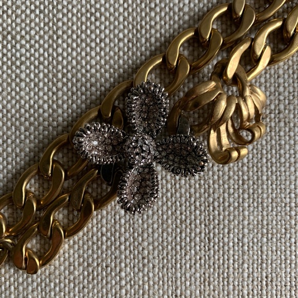 J. Crew Floral Rhinestone Bracelet - Picture 3 of 5